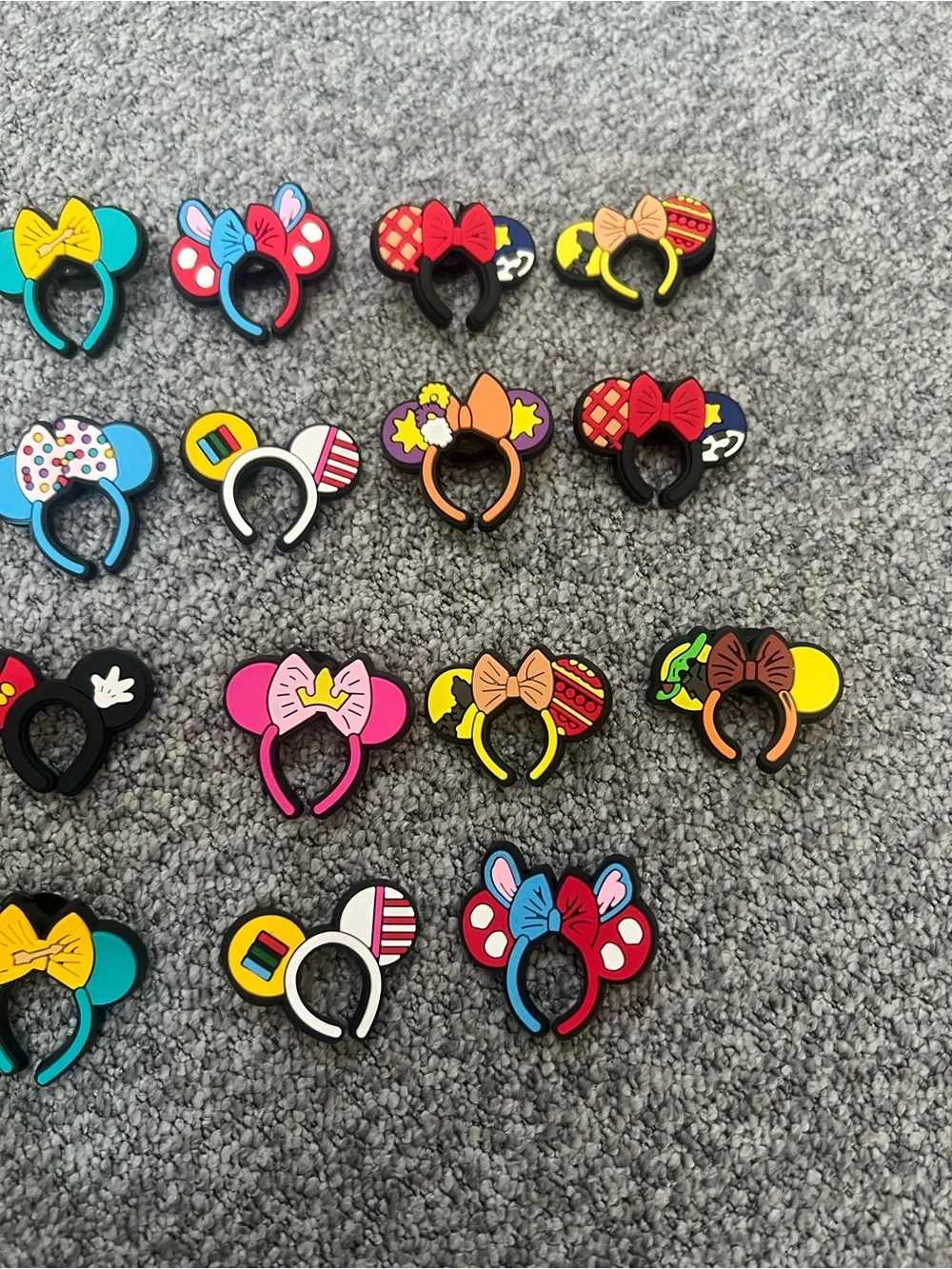 Disney Bright Mixed Color Mouse Ear croc charms